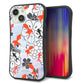 iPhone 15 スマホケース 「SEA Grip」 グリップケース Sライン 【HA216 金魚 花柄 グレー 】 UV印刷