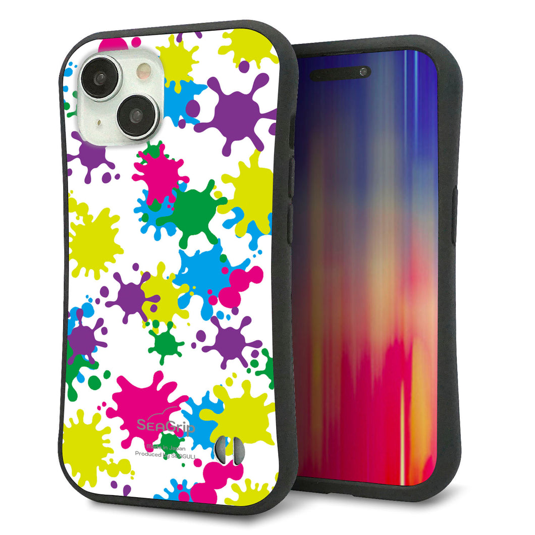 iPhone 15 スマホケース 「SEA Grip」 グリップケース Sライン 【MA878 ペイントホワイト】 UV印刷