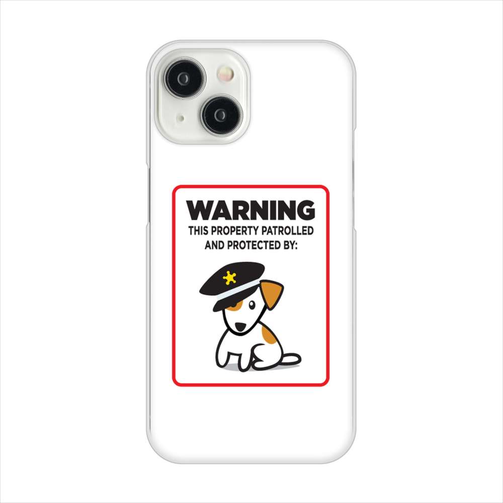 iPhone 15 374 猛犬注意 ハードケース 背面印刷