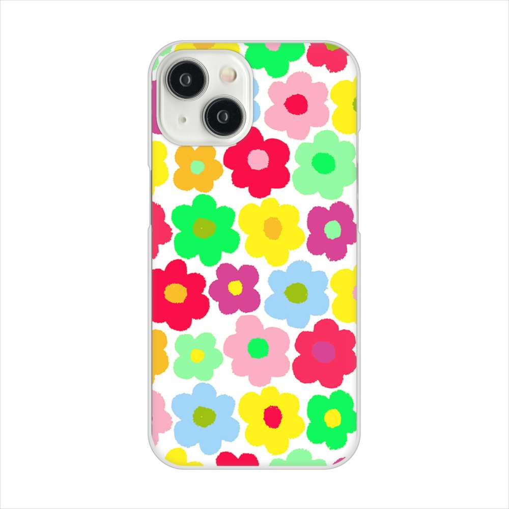 iPhone 15 ルーズフラワー ハードケース 背面印刷