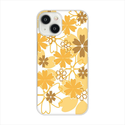 iPhone 15 重なり合う花 ハードケース 背面印刷