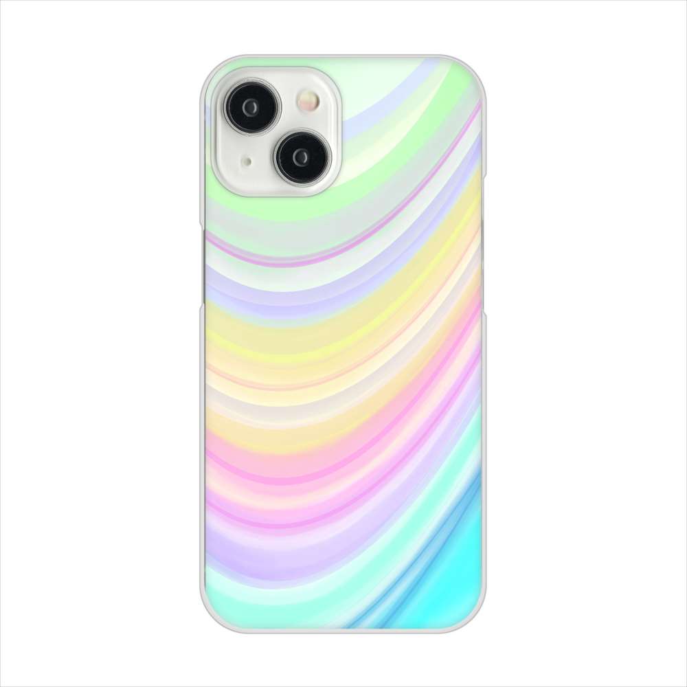 iPhone 15 レインボー ハードケース 背面印刷
