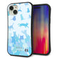iPhone 15 Plus スマホケース 「SEA Grip」 グリップケース Sライン 【AG888 ネコ積もり 水色】 UV印刷