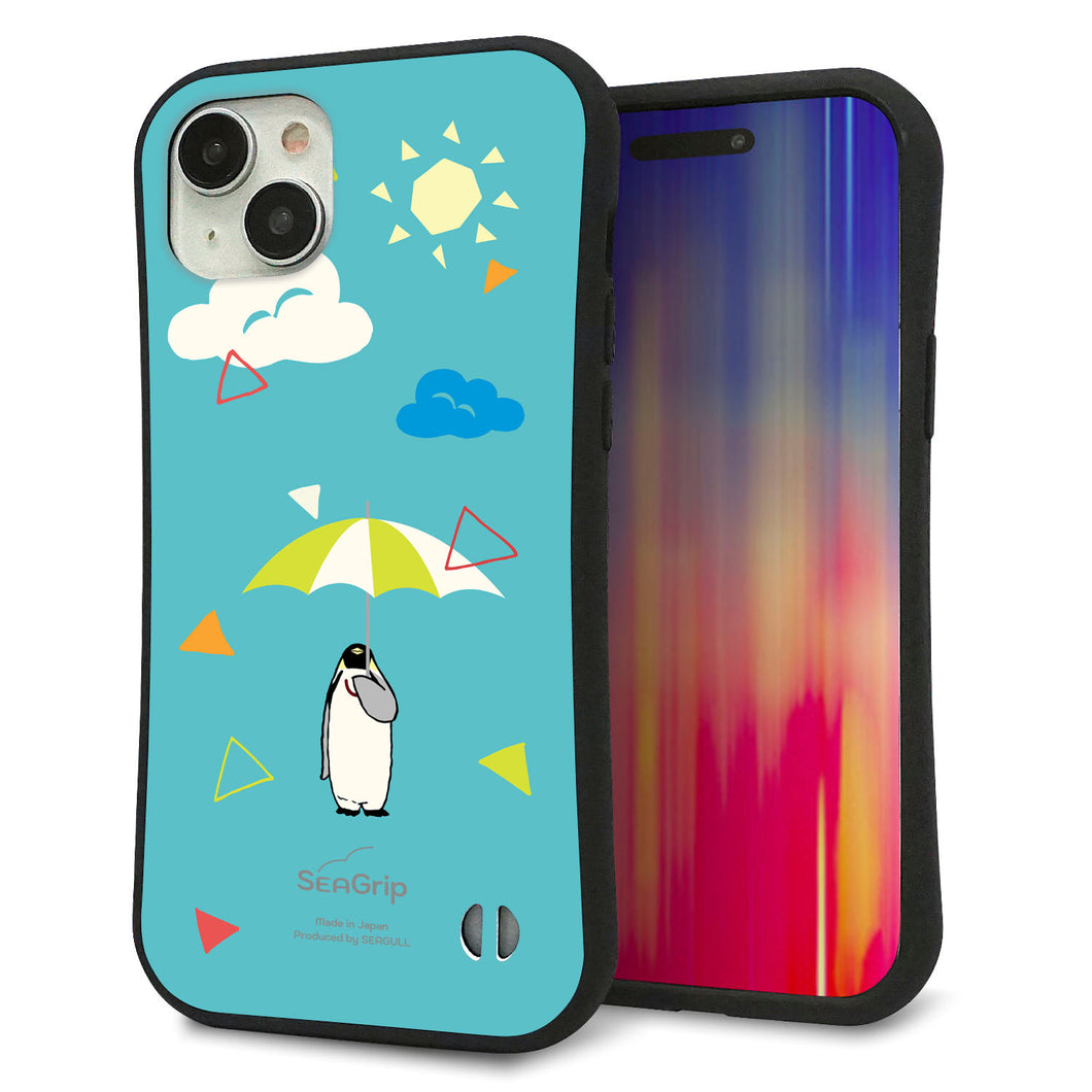 iPhone 15 Plus スマホケース 「SEA Grip」 グリップケース Sライン 【FD815 アニマルサマー】 UV印刷