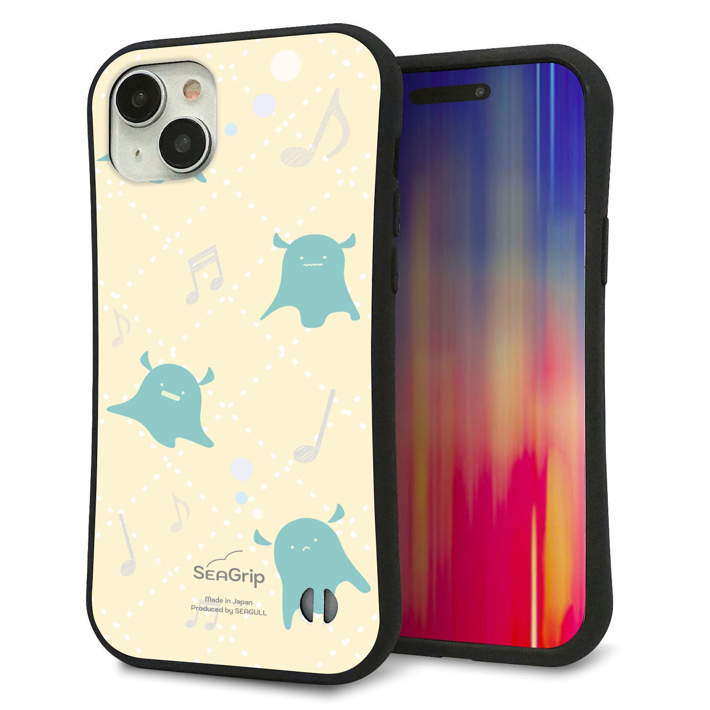 iPhone 15 Plus スマホケース 「SEA Grip」 グリップケース Sライン 【FD819 メンダコ】 UV印刷