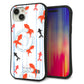 iPhone 15 Plus スマホケース 「SEA Grip」 グリップケース Sライン 【HA210 金魚 水彩ストライプ ブルー 】 UV印刷