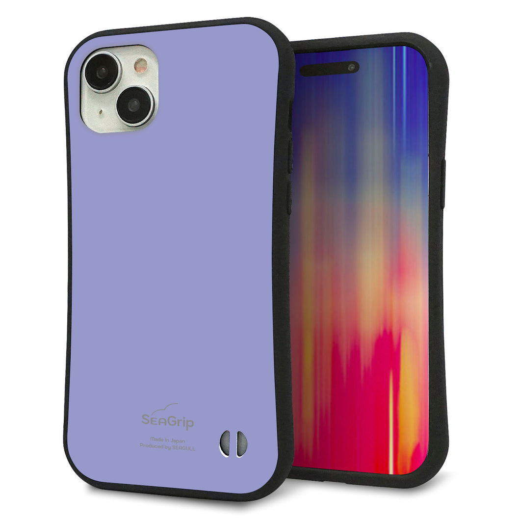 iPhone 15 Plus スマホケース 「SEA Grip」 グリップケース Sライン 【KM900 パステルカラー(パステルブルー)】 UV印刷