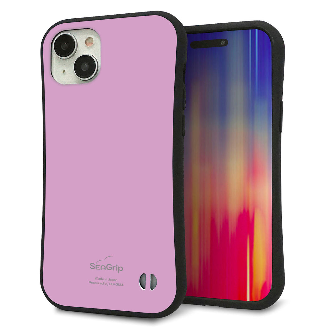 iPhone 15 Plus スマホケース 「SEA Grip」 グリップケース Sライン 【KM901 パステルカラー(パステルラベンダー)】 UV印刷