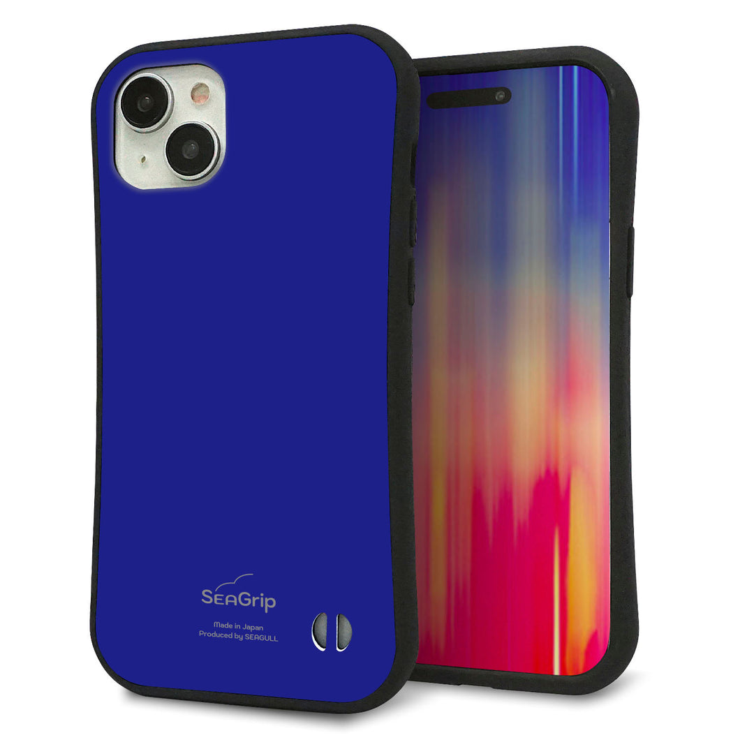 iPhone 15 Plus スマホケース 「SEA Grip」 グリップケース Sライン 【KM912 ポップカラー(ブルー)】 UV印刷