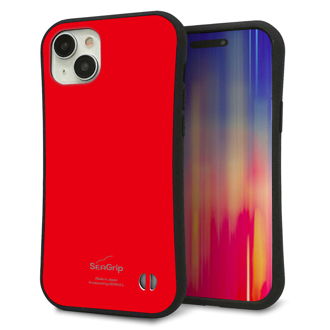 iPhone 15 Plus スマホケース 「SEA Grip」 グリップケース Sライン 【KM915 ポップカラー(レッド)】 UV印刷