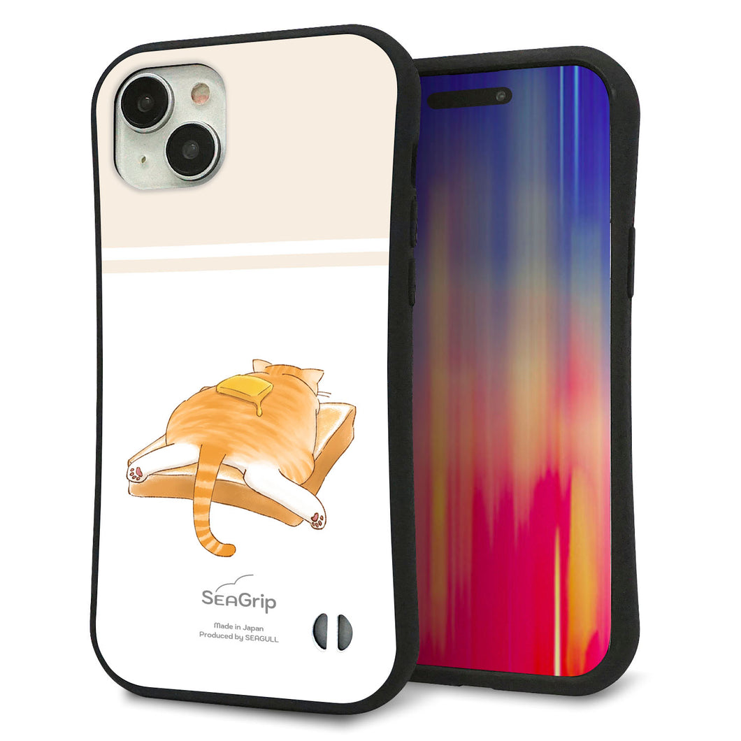 iPhone 15 Plus スマホケース 「SEA Grip」 グリップケース Sライン 【KM959 バター】 UV印刷