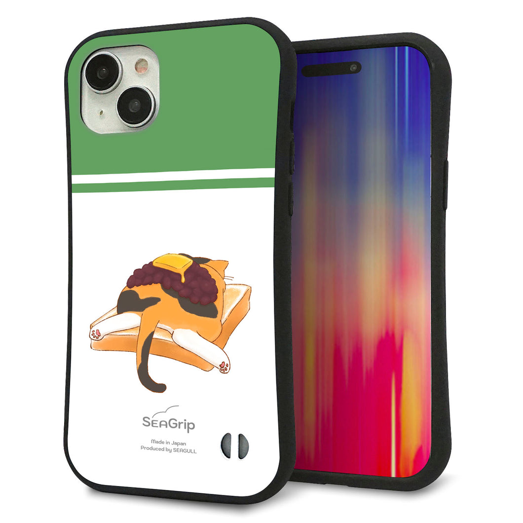 iPhone 15 Plus スマホケース 「SEA Grip」 グリップケース Sライン 【KM963 あずき】 UV印刷