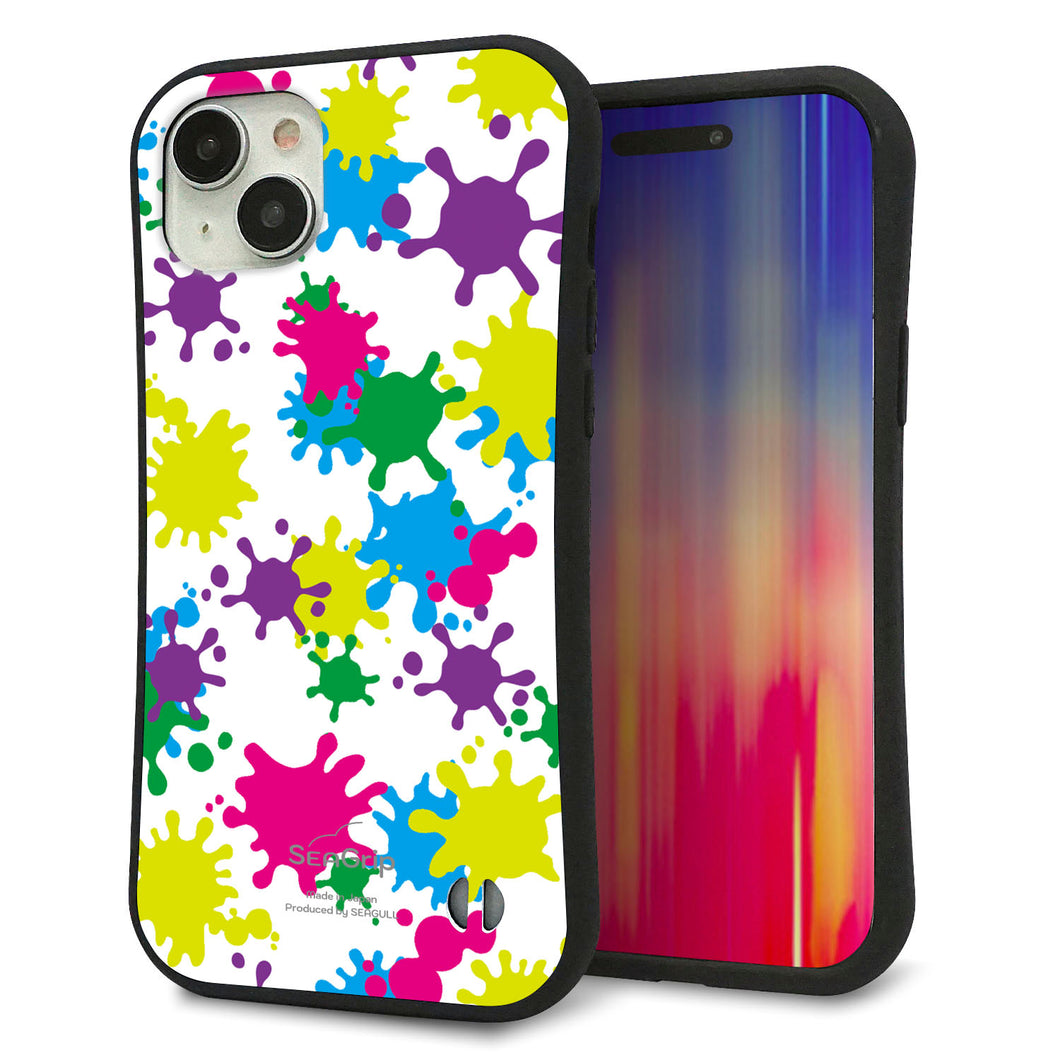 iPhone 15 Plus スマホケース 「SEA Grip」 グリップケース Sライン 【MA878 ペイントホワイト】 UV印刷