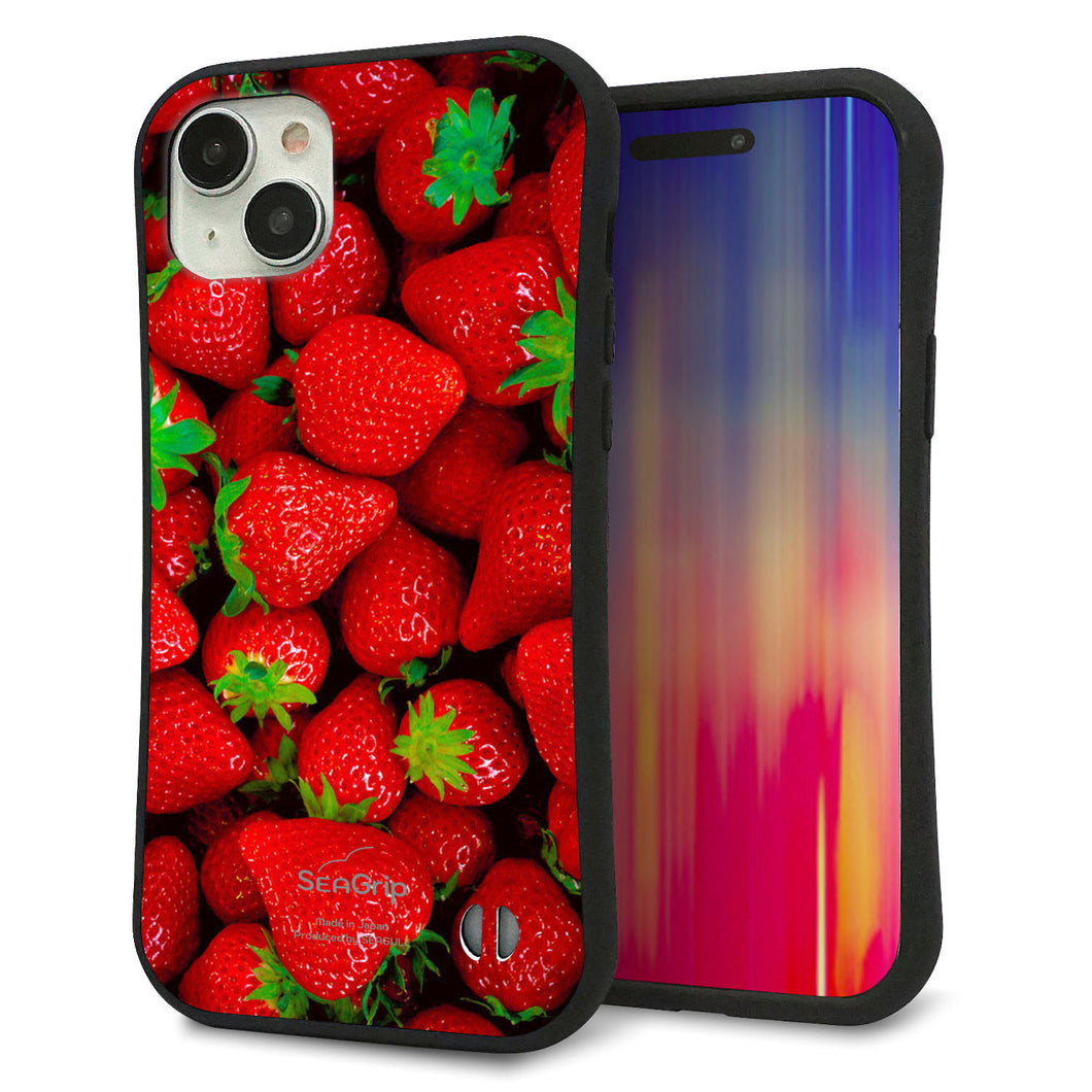 iPhone 15 Plus スマホケース 「SEA Grip」 グリップケース Sライン 【MA881 ストロベリー】 UV印刷