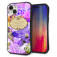 iPhone 15 Plus スマホケース 「SEA Grip」 グリップケース Sライン 【SC863 リバティプリント フラワーエンブレム（パープル）】 UV印刷