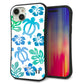 iPhone 15 Plus スマホケース 「SEA Grip」 グリップケース Sライン 【SC880 ハワイアンアロハホヌ（ブルー）】 UV印刷