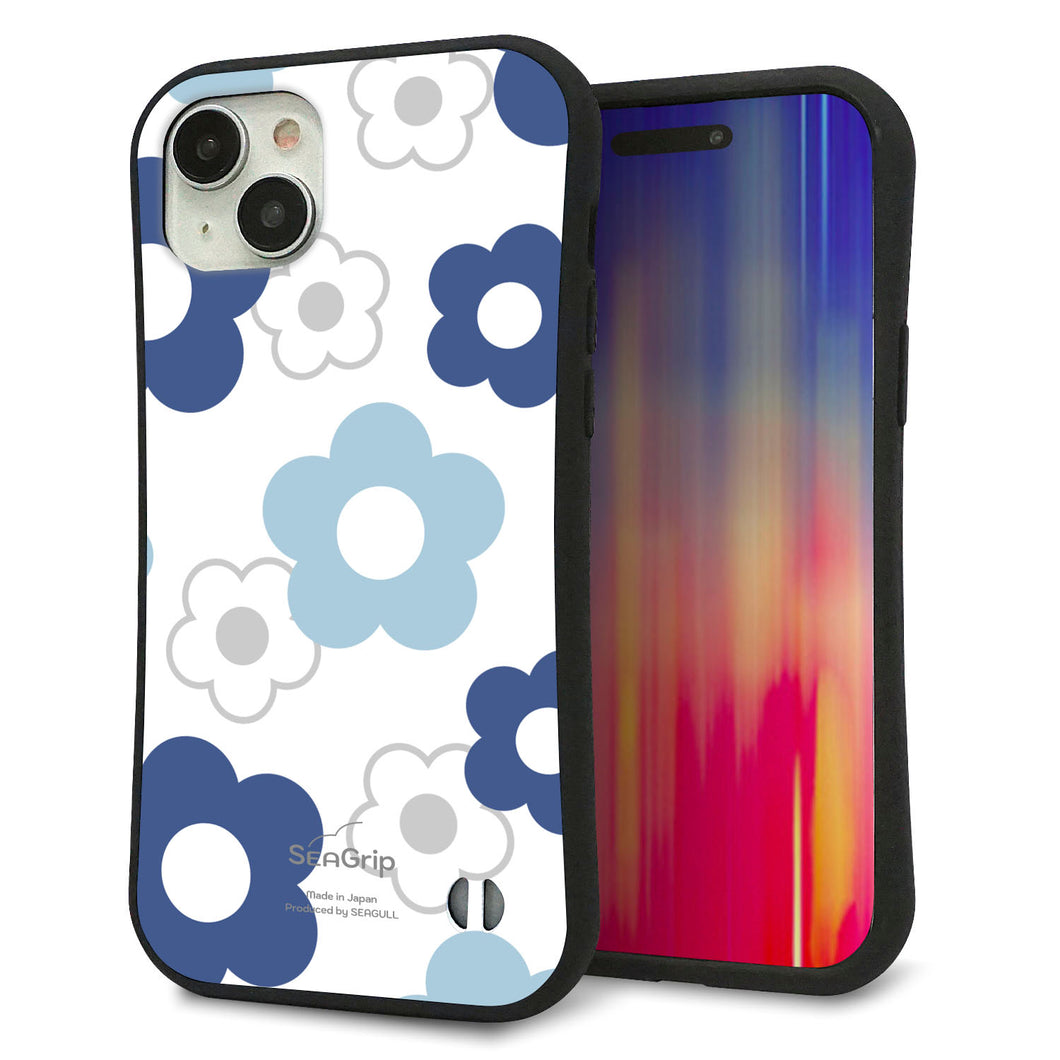 iPhone 15 Plus スマホケース 「SEA Grip」 グリップケース Sライン 【SC923 デイジー ブルー】 UV印刷
