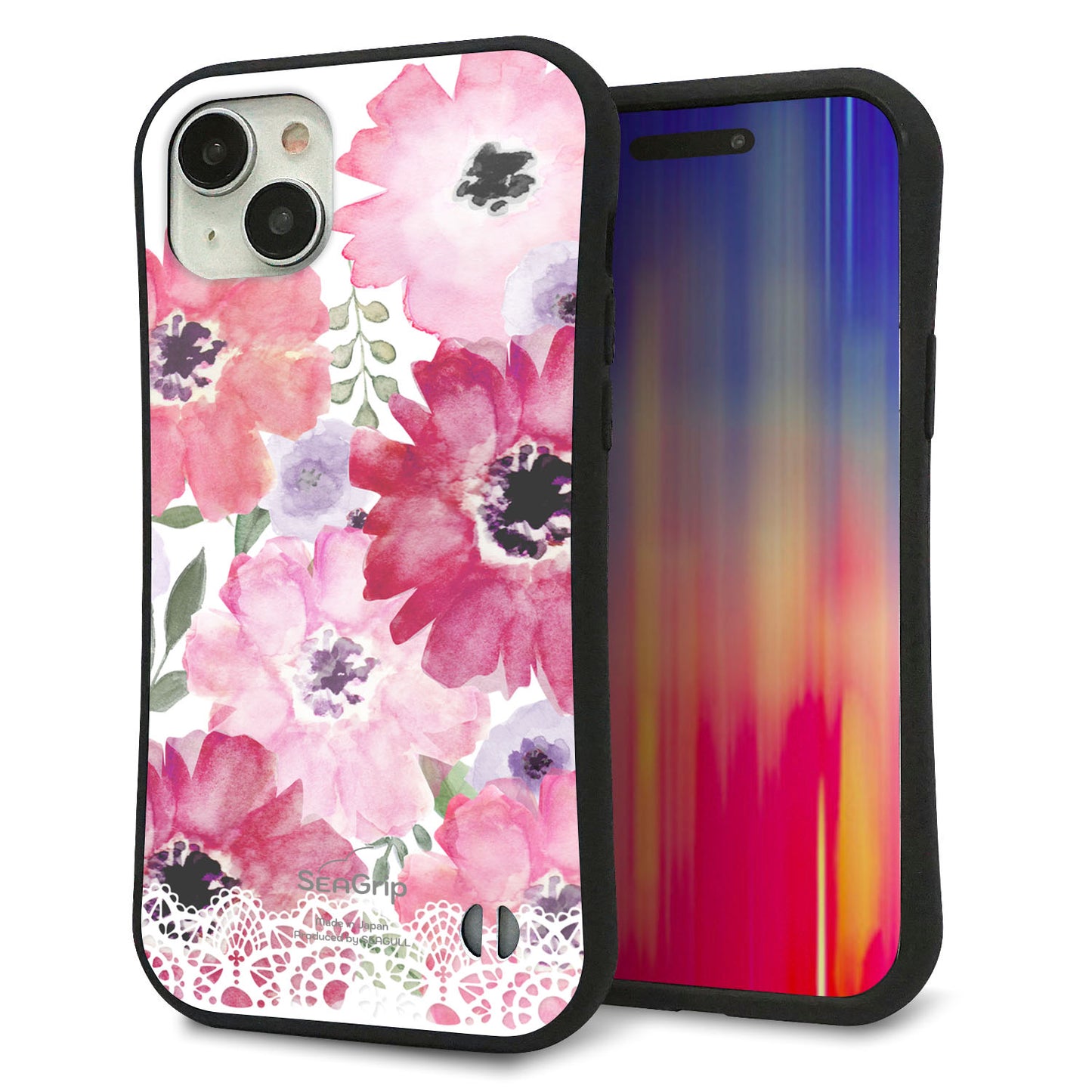 iPhone 15 Plus スマホケース 「SEA Grip」 グリップケース Sライン 【SC943 ドゥ・パフューム１】 UV印刷