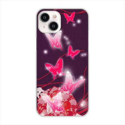 iPhone 15 Plus バタフライ ハードケース 背面印刷