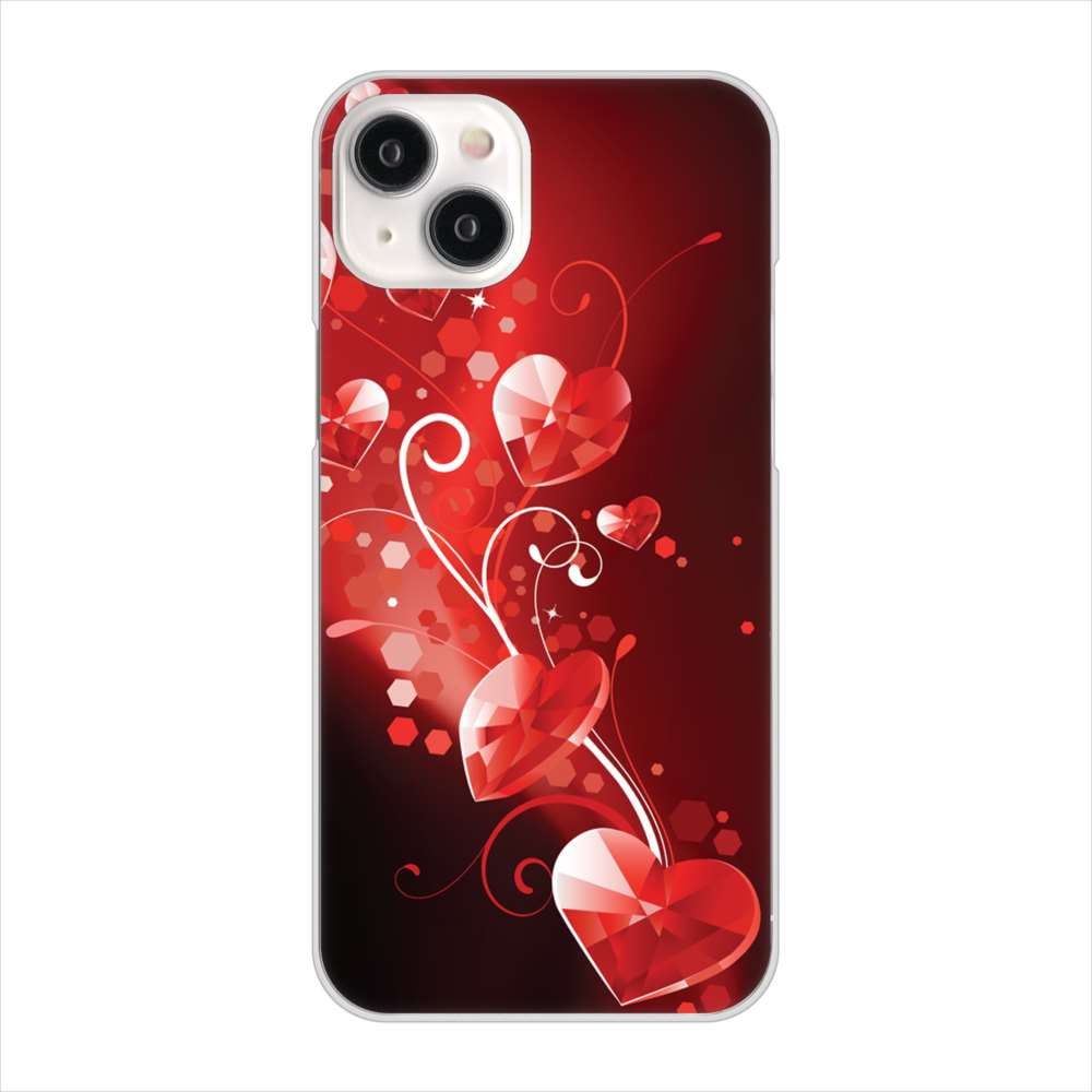 iPhone 15 Plus きらめきハート ハードケース 背面印刷