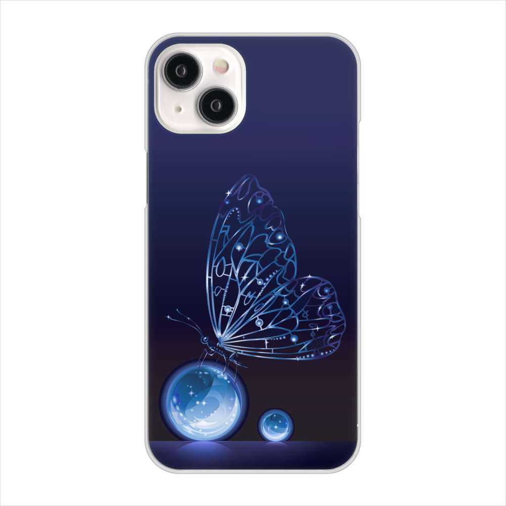 iPhone 15 Plus バタフライ ハードケース 背面印刷