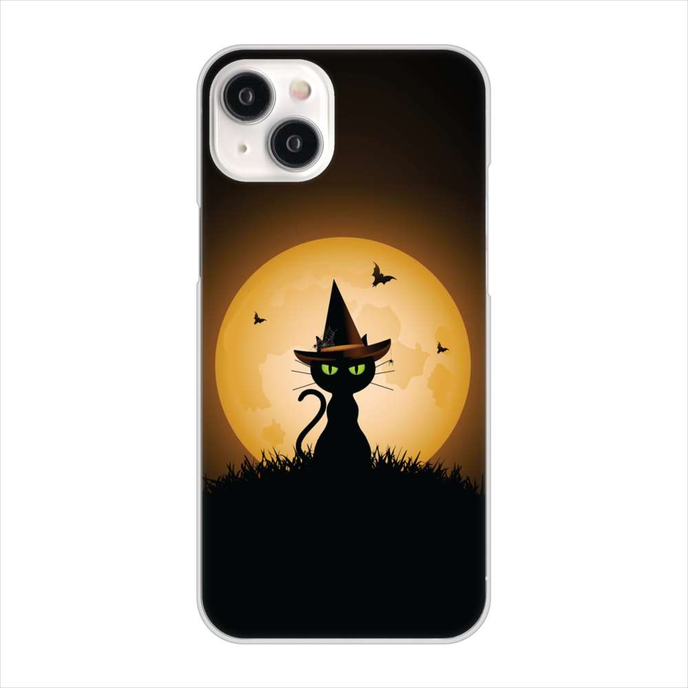 iPhone 15 Plus 夜とネコ ハードケース 背面印刷