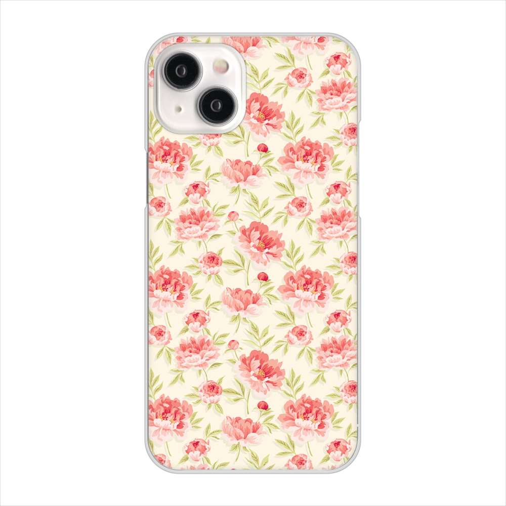 iPhone 15 Plus 北欧の小花 ハードケース 背面印刷