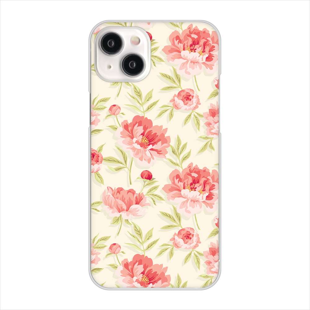 iPhone 15 Plus 北欧の小花 ハードケース 背面印刷