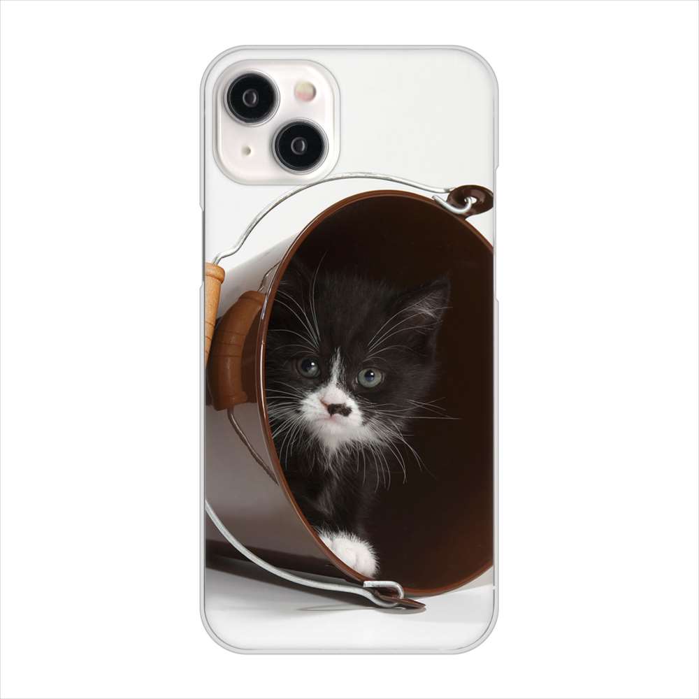 iPhone 15 Plus VA800 ネコとバケツ ハードケース 背面印刷