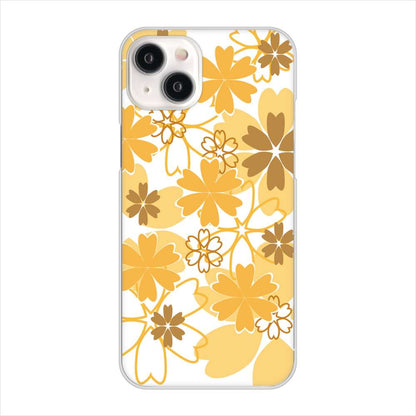 iPhone 15 Plus 重なり合う花 ハードケース 背面印刷