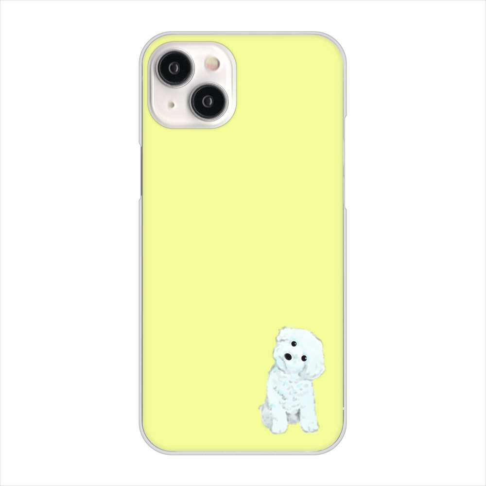 iPhone 15 Plus トイプードルホワイト ハードケース 背面印刷