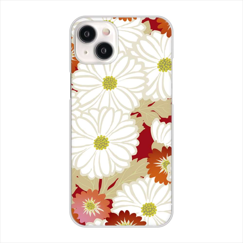 iPhone 15 Plus 和花柄 ハードケース 背面印刷