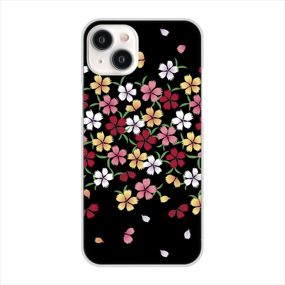 iPhone 15 Plus 和花柄 ハードケース 背面印刷