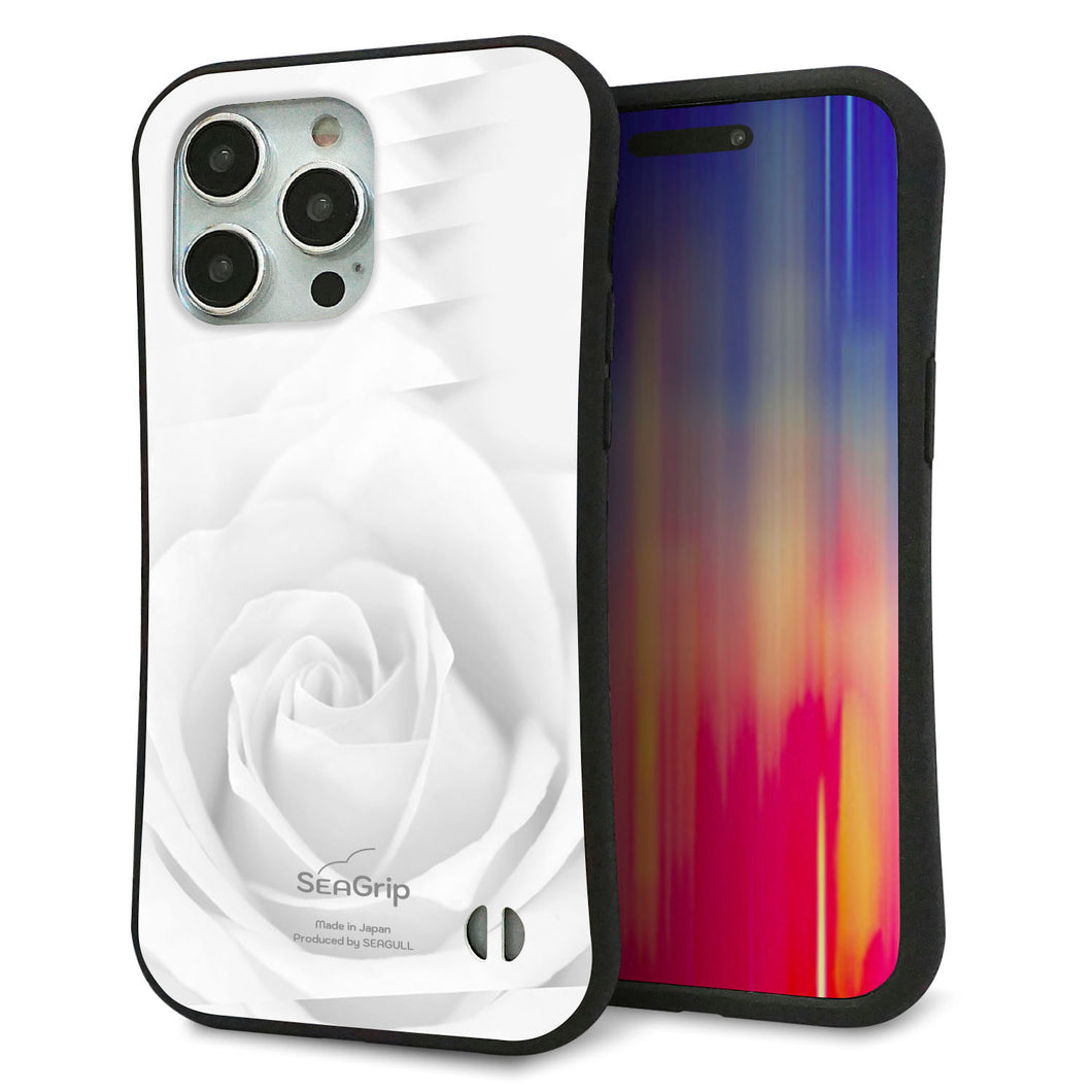 iPhone 15 Pro Max スマホケース 「SEA Grip」 グリップケース Sライン 【402 ホワイトＲｏｓｅ】 UV印刷