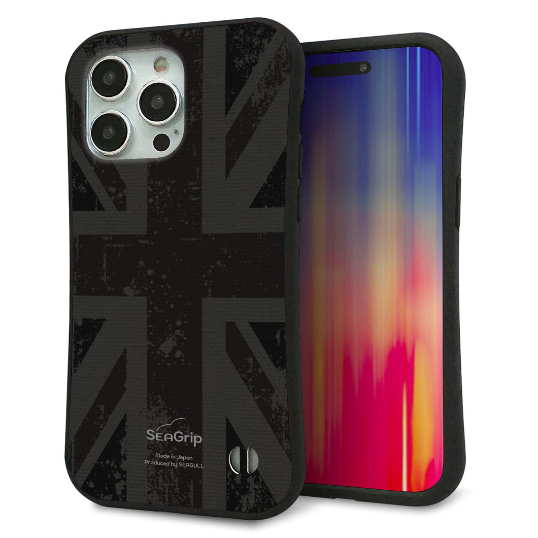 iPhone 15 Pro Max スマホケース 「SEA Grip」 グリップケース Sライン 【505 ユニオンジャック ダーク】 UV印刷