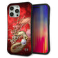 iPhone 15 Pro Max スマホケース 「SEA Grip」 グリップケース Sライン 【1004 桜と龍】 UV印刷