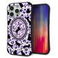 iPhone 15 Pro Max スマホケース 「SEA Grip」 グリップケース Sライン 【AG879 ネコがいっぱいダイヤ柄 パープル】 UV印刷