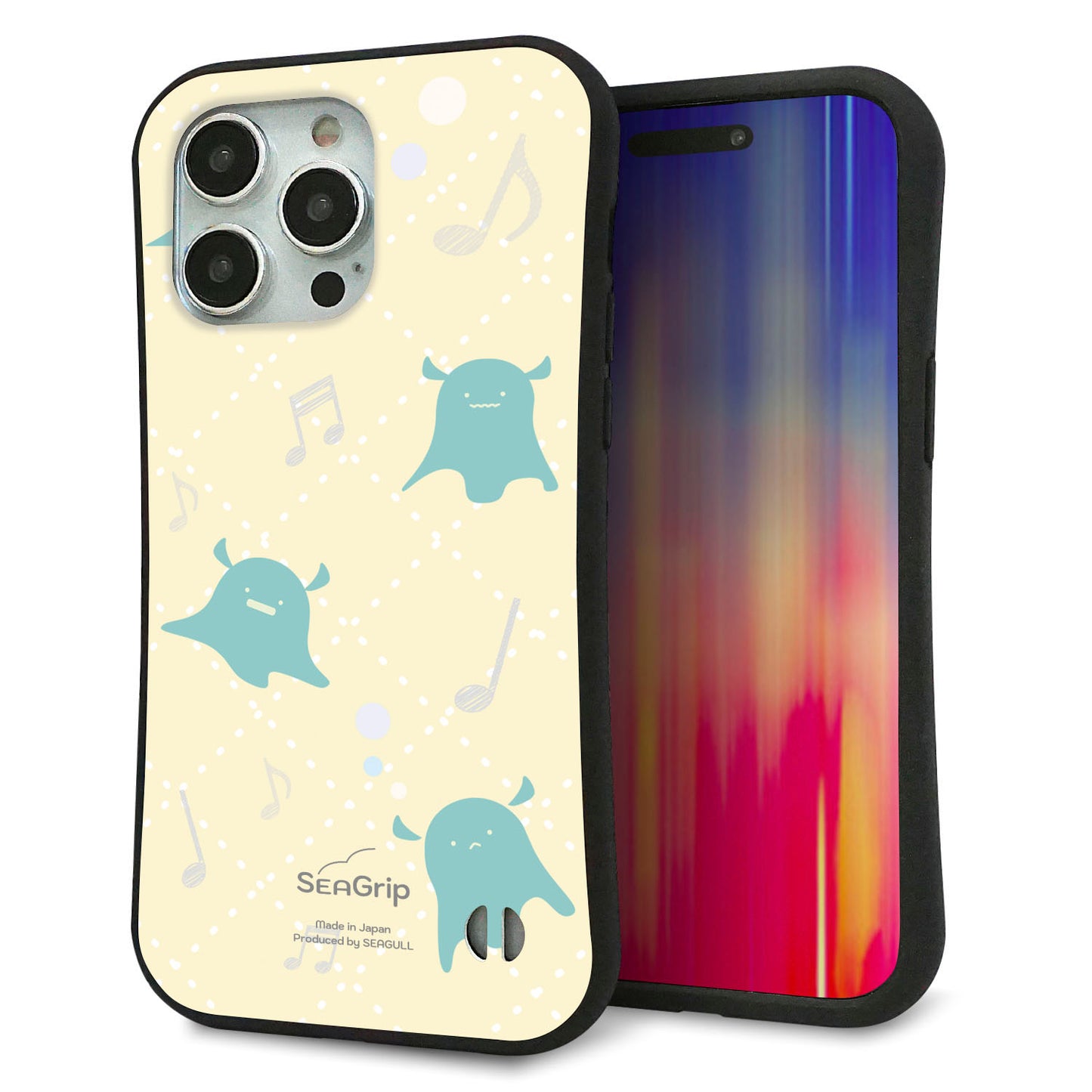 iPhone 15 Pro Max スマホケース 「SEA Grip」 グリップケース Sライン 【FD819 メンダコ】 UV印刷