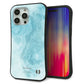 iPhone 15 Pro Max スマホケース 「SEA Grip」 グリップケース Sライン 【KM868 大理石BL】 UV印刷