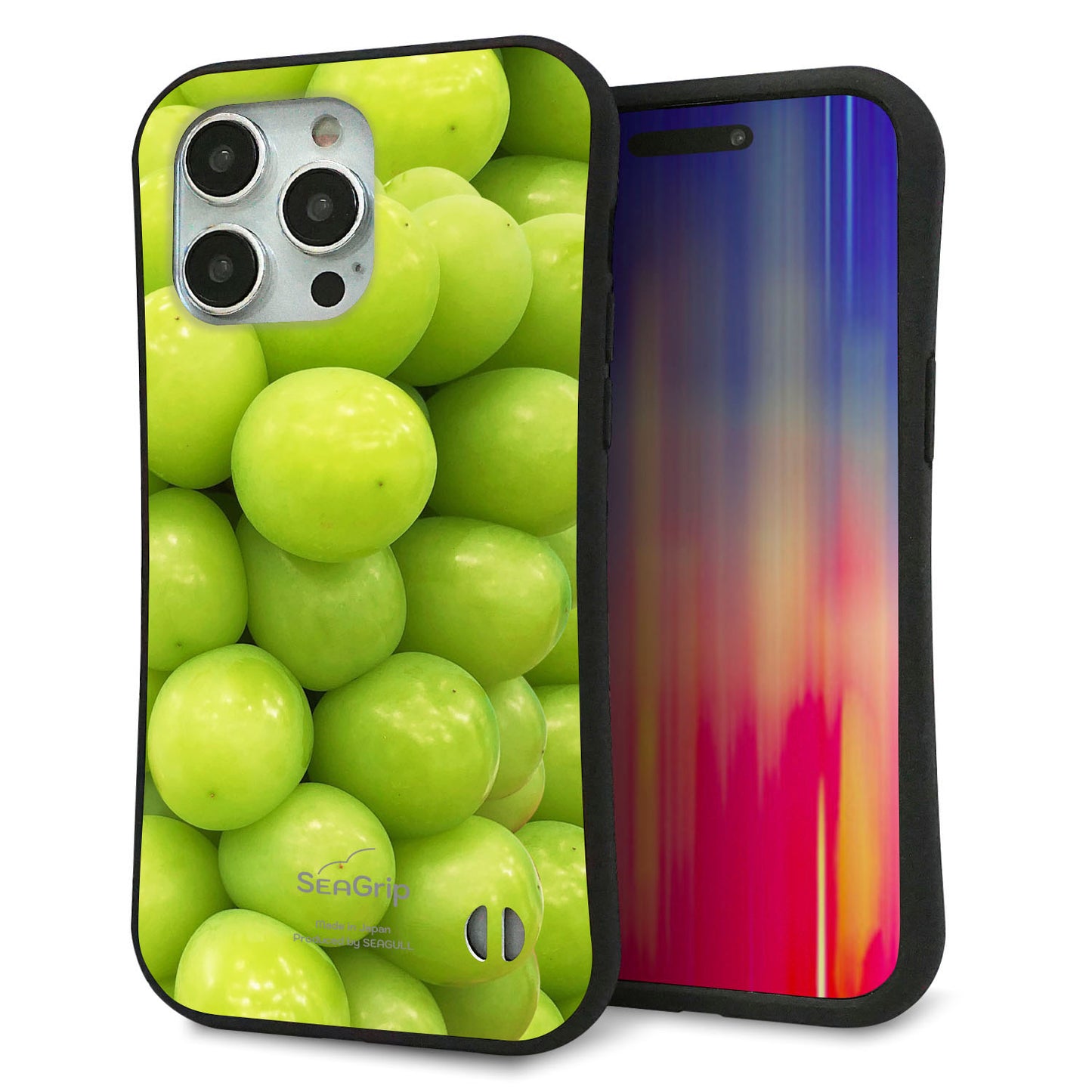 iPhone 15 Pro Max スマホケース 「SEA Grip」 グリップケース Sライン 【MA880 マスカット】 UV印刷