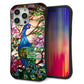 iPhone 15 Pro Max スマホケース 「SEA Grip」 グリップケース Sライン 【MA996 ステンドグラス クジャク】 UV印刷