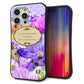 iPhone 15 Pro Max スマホケース 「SEA Grip」 グリップケース Sライン 【SC863 リバティプリント フラワーエンブレム（パープル）】 UV印刷