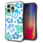 iPhone 15 Pro Max スマホケース 「SEA Grip」 グリップケース Sライン 【SC880 ハワイアンアロハホヌ（ブルー）】 UV印刷