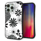 iPhone 15 Pro Max スマホケース 「SEA Grip」 グリップケース Sライン 【SC912 花柄モノトーン 01】 UV印刷