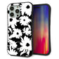 iPhone 15 Pro Max スマホケース 「SEA Grip」 グリップケース Sライン 【SC915 花柄モノトーン 04】 UV印刷