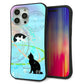 iPhone 15 Pro Max スマホケース 「SEA Grip」 グリップケース Sライン 【YJ329 魔法陣猫 キラキラ パステル】 UV印刷