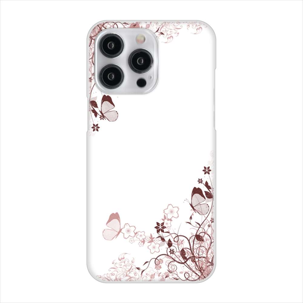 iPhone 15 Pro Max バタフライ ハードケース 背面印刷