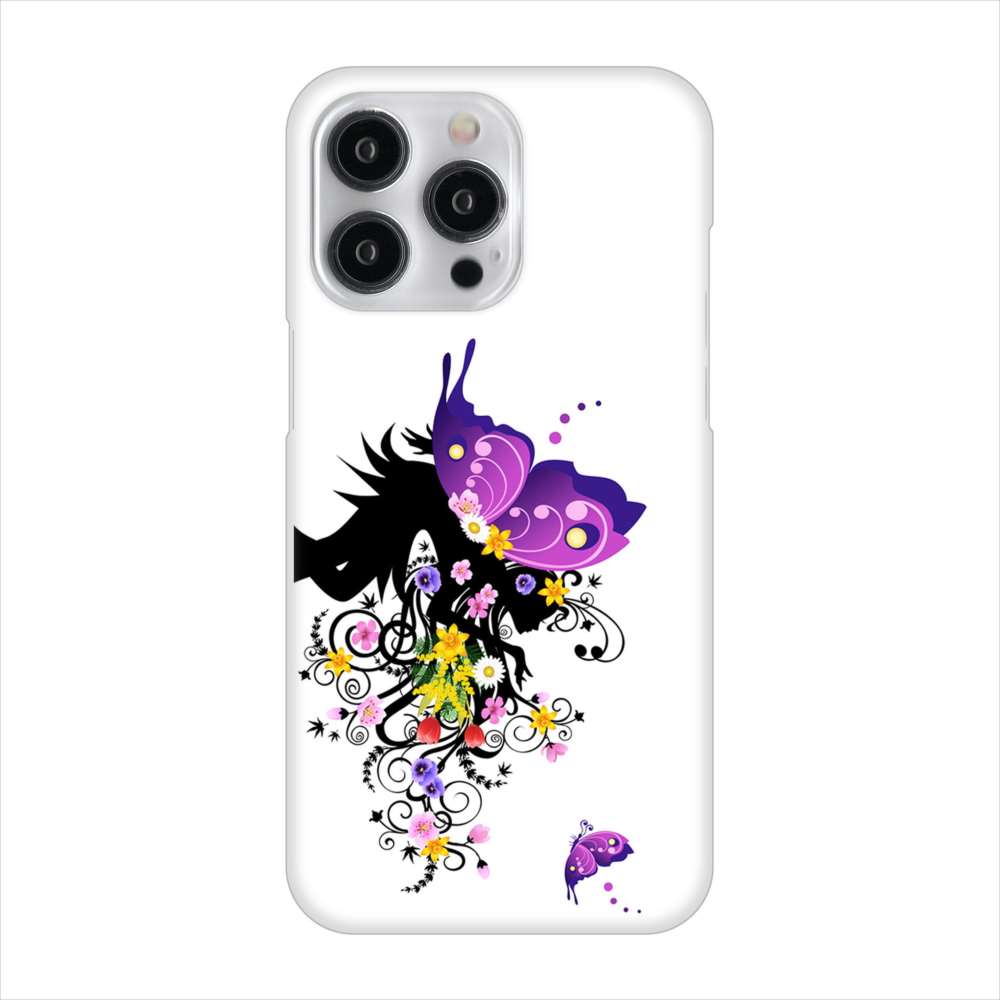 iPhone 15 Pro Max バタフライ ハードケース 背面印刷