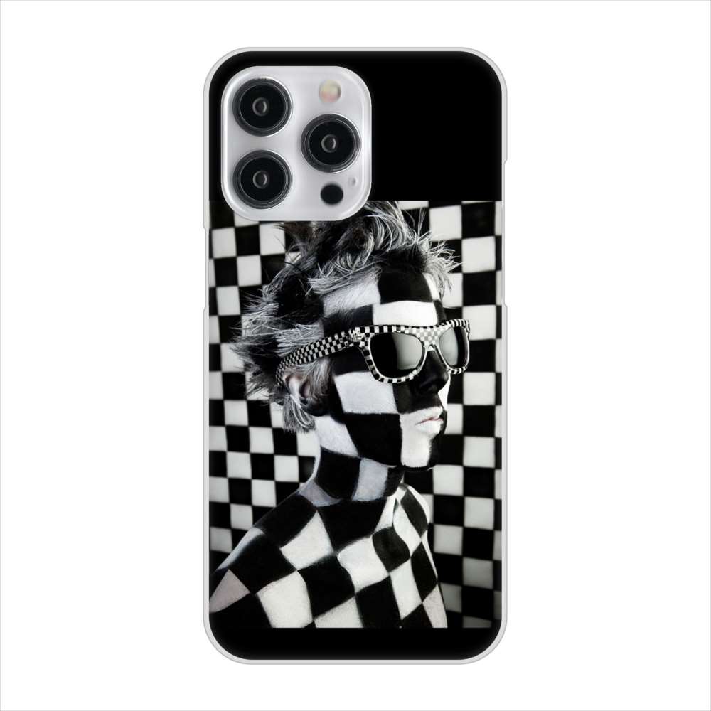 iPhone 15 Pro Max 357 bk&wh ハードケース 背面印刷