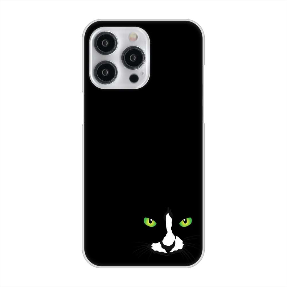 iPhone 15 Pro Max 398 黒ネコ ハードケース 背面印刷